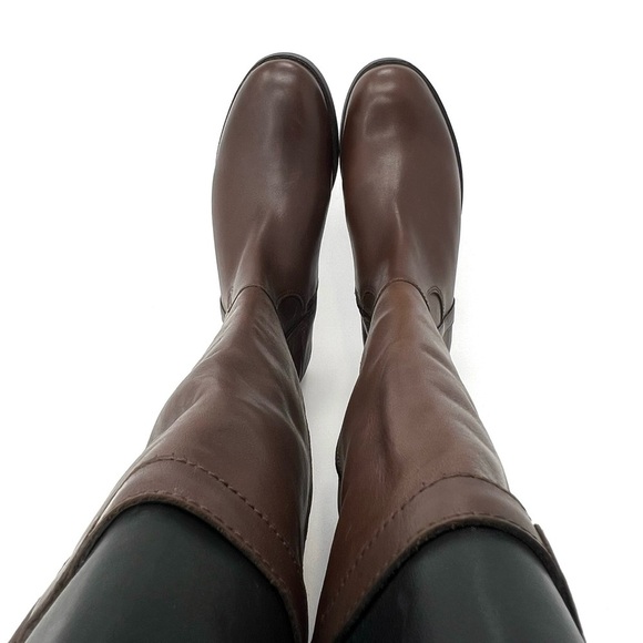 NEW Clarks Riding Boots Women’s Size 6 Brown Black Leather Tall Knee-High new - Picture 5 of 12